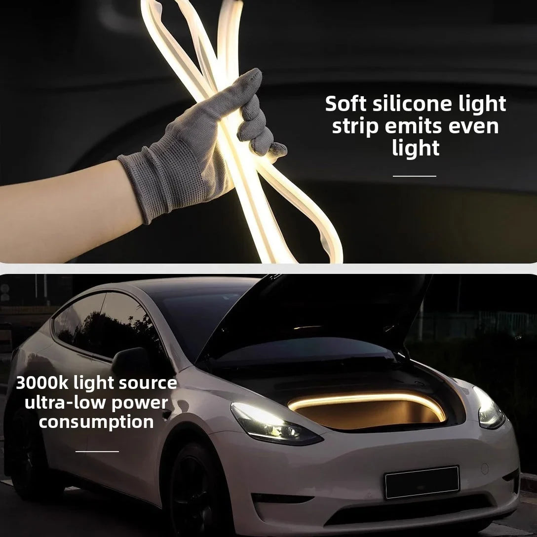 [Aisen] Frunk LED Strip Ambient Light for Tesla Model 3 Highland 2024+ (Premium Weatherproof Silicone, Ultra-Bright)