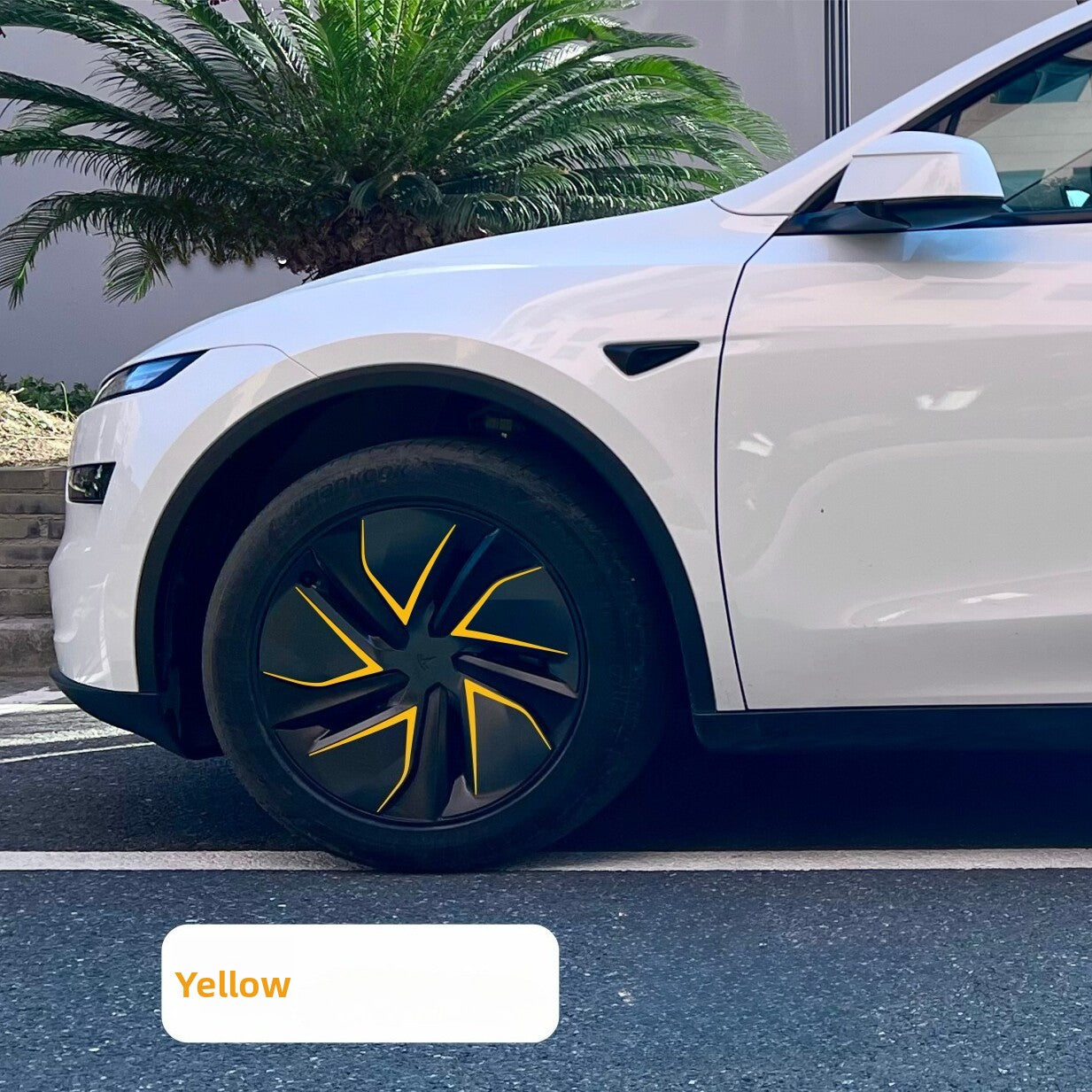 [Aisen] 19-Inch Wheel Rim Decal Wrap Vinyl Sticker Aero Wheel Hub Overlay Protect Trim for Tesla Model Y Juniper ( 20PCS 4-Wheel Complete Set)