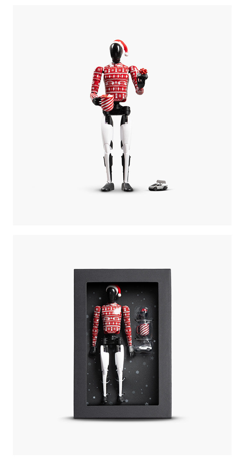 [Aisen] Optimus Robot Action Figure Miniature Bot Statue Ornaments for Tesla Car Dashboard Desktop