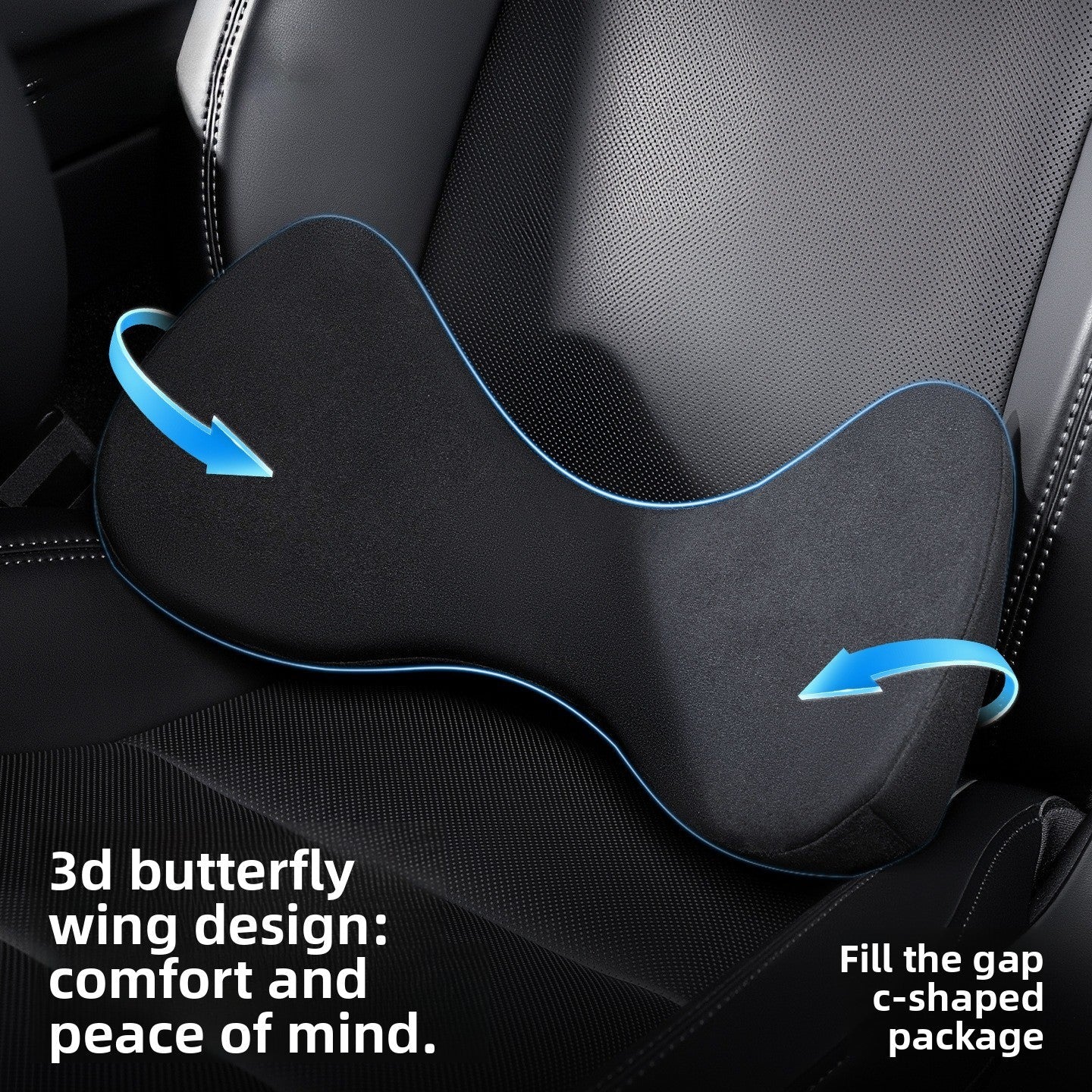 [Aisen] Ergonomic Neck Pillow & Lumbar Support for Tesla Model 3 & Model Y (Premium Memory Foam Travel Cushion)