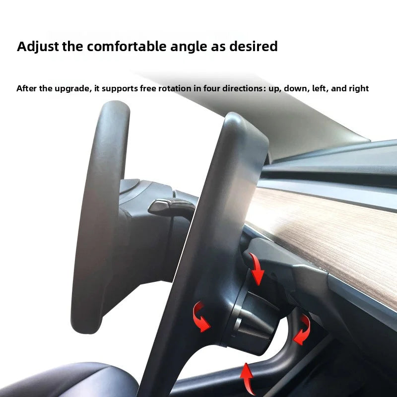 [Aisen] 4-Direction Screen Swivel Mount for Tesla Model 3 & Model Y 2017-2026 (Heavy-Duty Aluminum, Left Right Up Down)