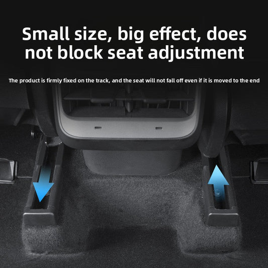 [Aisen] Seat Slide Rail Anti-Kick Protector Track Edge Guard Plug for Tesla Model Y Juniper Model 3 Highland (Premium Flexible TPE Matrix, Matte Black 4PCS)