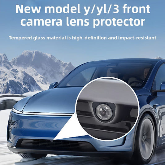 [Aisen] for Tesla Model 3 Highland Model Y Juniper 2025+ Front Camera Lens Cover Protection Cap Guard Shield 6-Seater Exterior 2-Piece Set
