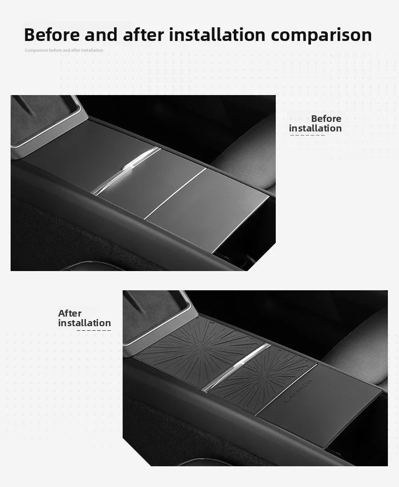 [Aisen] Silicone Wireless Charger Pad Mat for Tesla Model 3 Highland 2024+ & Model Y Juniper 2025+(Premium Silicone, Anti-Slip)