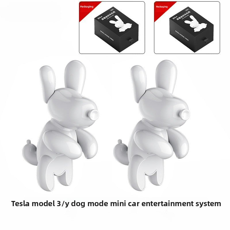 [Aisen] Center Console Screen Mascot Ornament Dashboard Display Toy Figurine for Tesla Model Y  Model 3