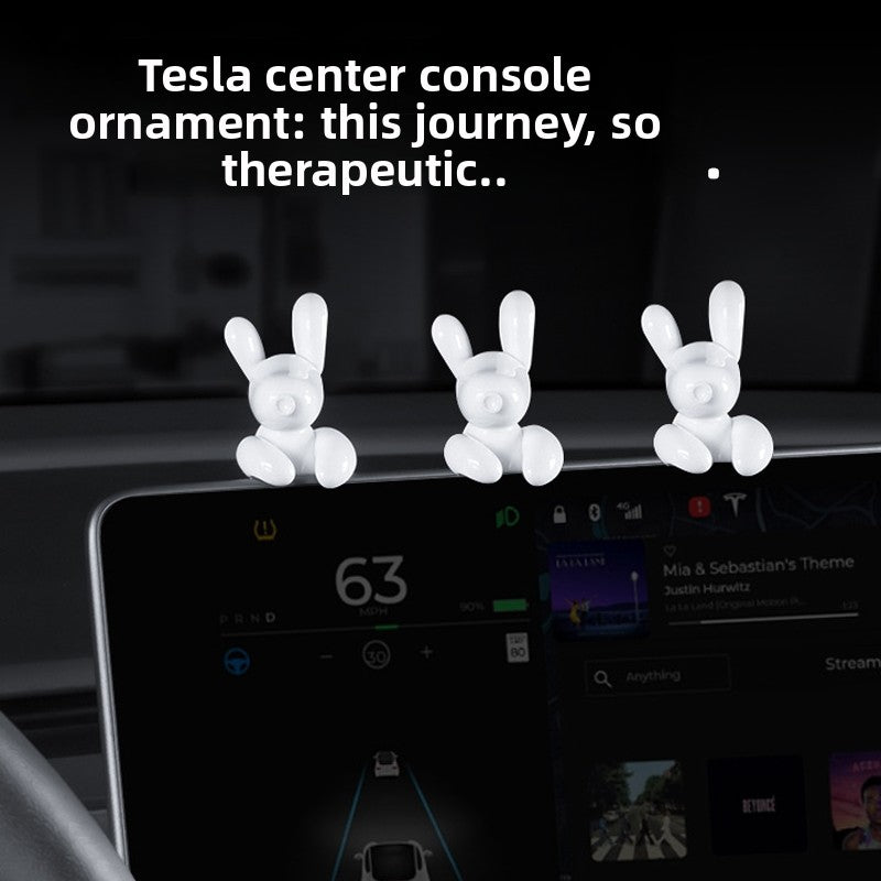 [Aisen] Center Console Screen Mascot Ornament Dashboard Display Toy Figurine for Tesla Model Y  Model 3