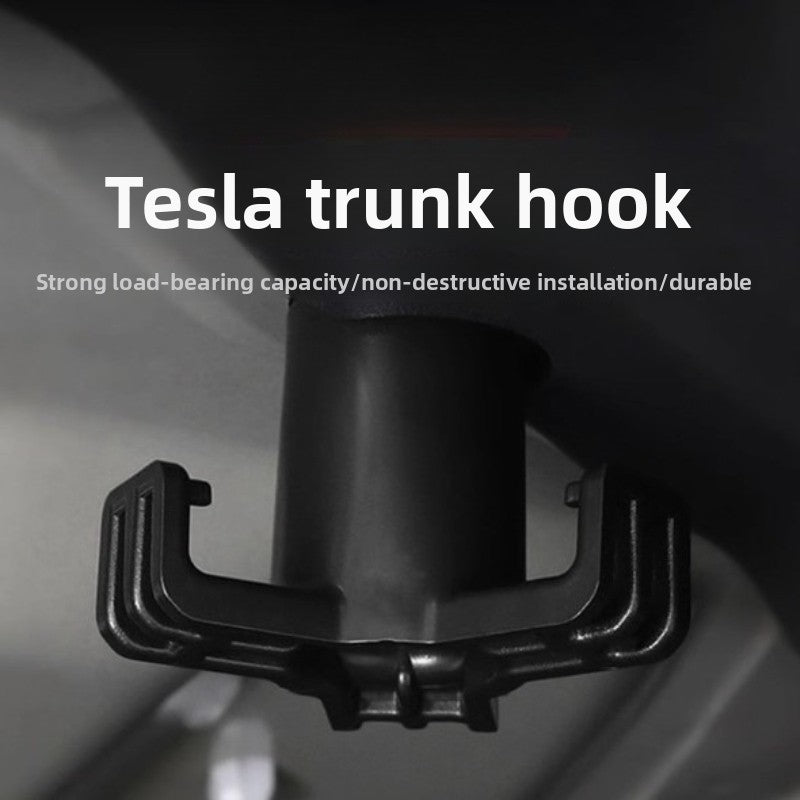 [Aisen] Heavy-Duty Trunk Grocery Bag Hook for Tesla Model 3 Highland (Premium Auto-Grade ABS, Bolt-On Fixation)