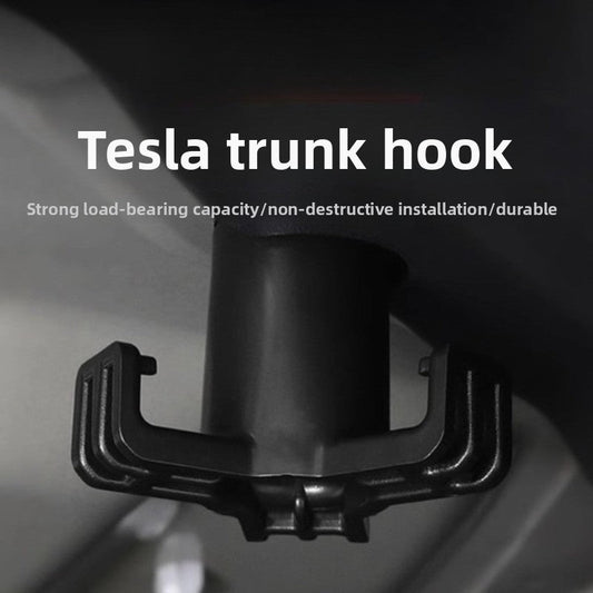 [Aisen] Heavy-Duty Trunk Grocery Bag Hook for Tesla Model 3 Highland (Premium Auto-Grade ABS, Bolt-On Fixation)
