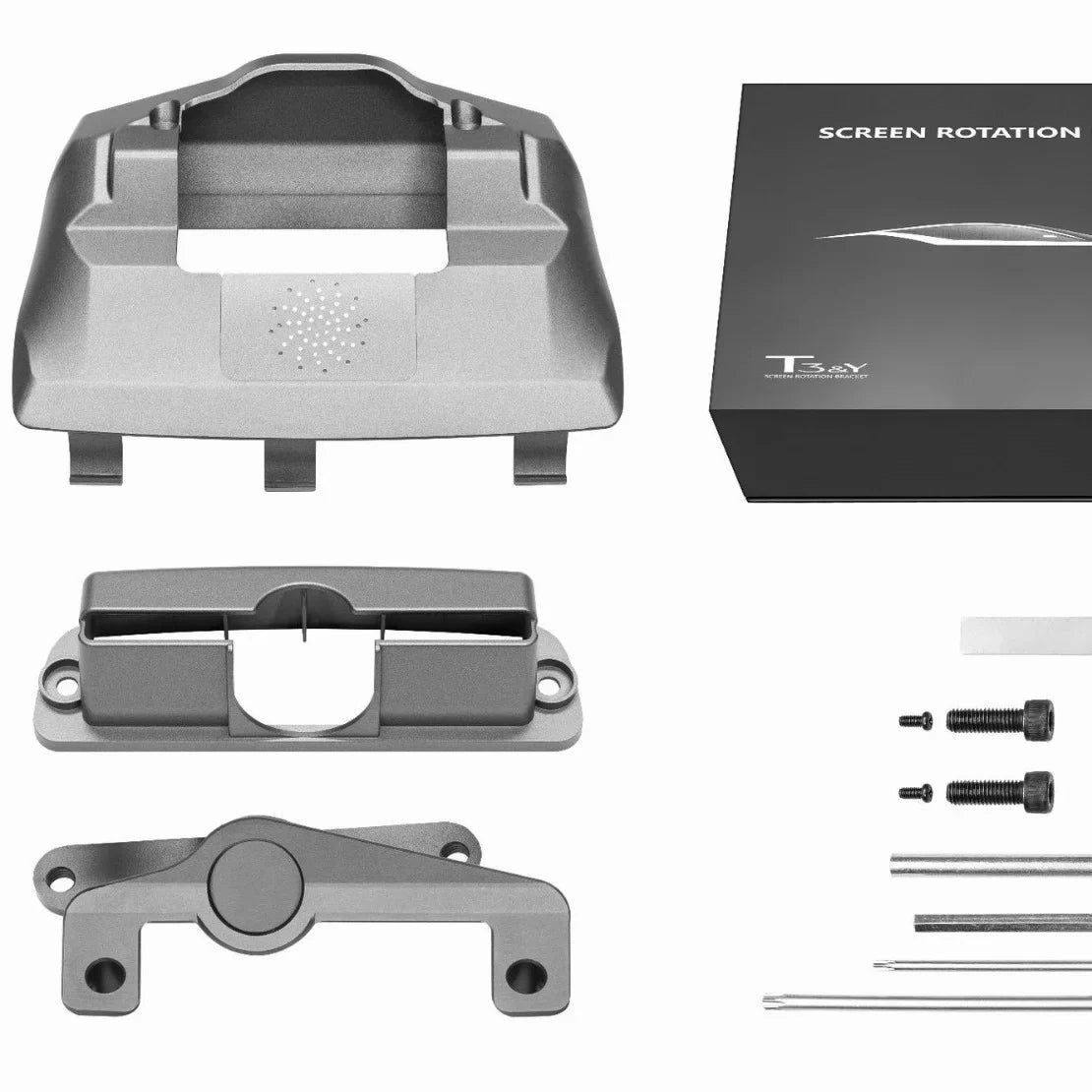 [Aisen] 4-Direction Screen Swivel Mount for Tesla Model 3 & Model Y 2017-2026 (Heavy-Duty Aluminum, Left Right Up Down)