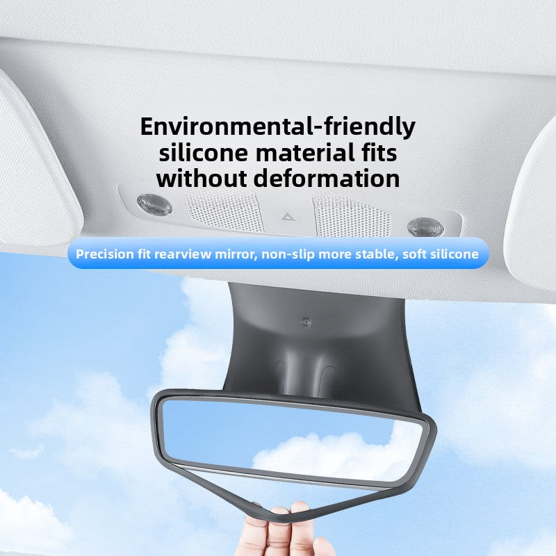 [Aisen] Interior Rearview Mirror Frame Protector Cover for Tesla Model 3 Model Y 2021-2026+ (Premium Liquid Silicone, Anti-Scratch 1-Pack)