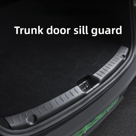 [Aisen] Rear Trunk Sill Protector Guard Bumper Scuff Plate Cover for Tesla Model Y Juniper ( Matte Black 2PCS)