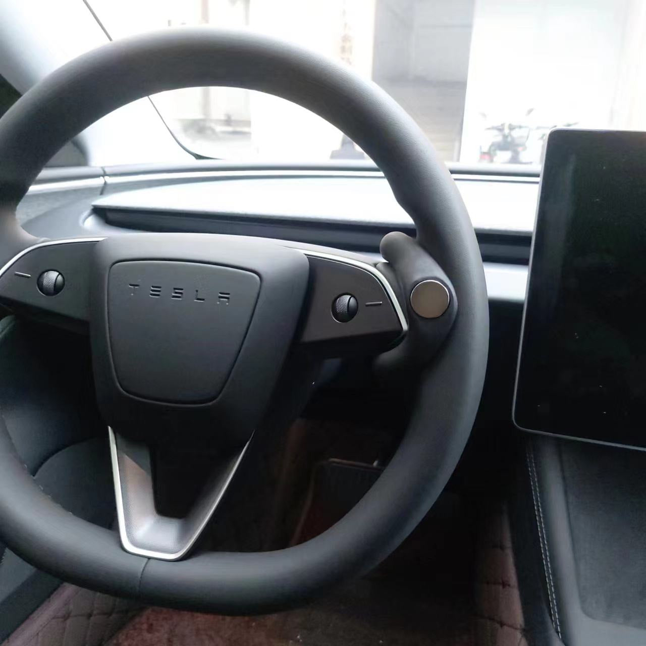 [Aisen] Magnetic Steering Wheel Knob Booster for Tesla Model 3 Highland Model Y Juniper 2024 2025 2026 Anti-Fatigue Hand Rest Counter Weight (Black)