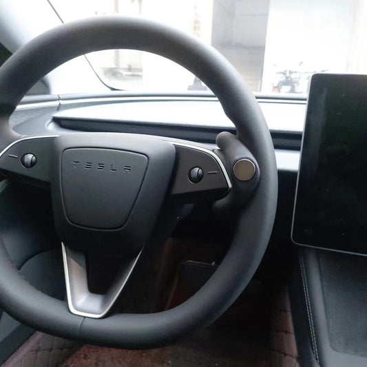 [Aisen] Magnetic Steering Wheel Knob Booster for Tesla Model 3 Highland Model Y Juniper 2024 2025 2026 Anti-Fatigue Hand Rest Counter Weight (Black)