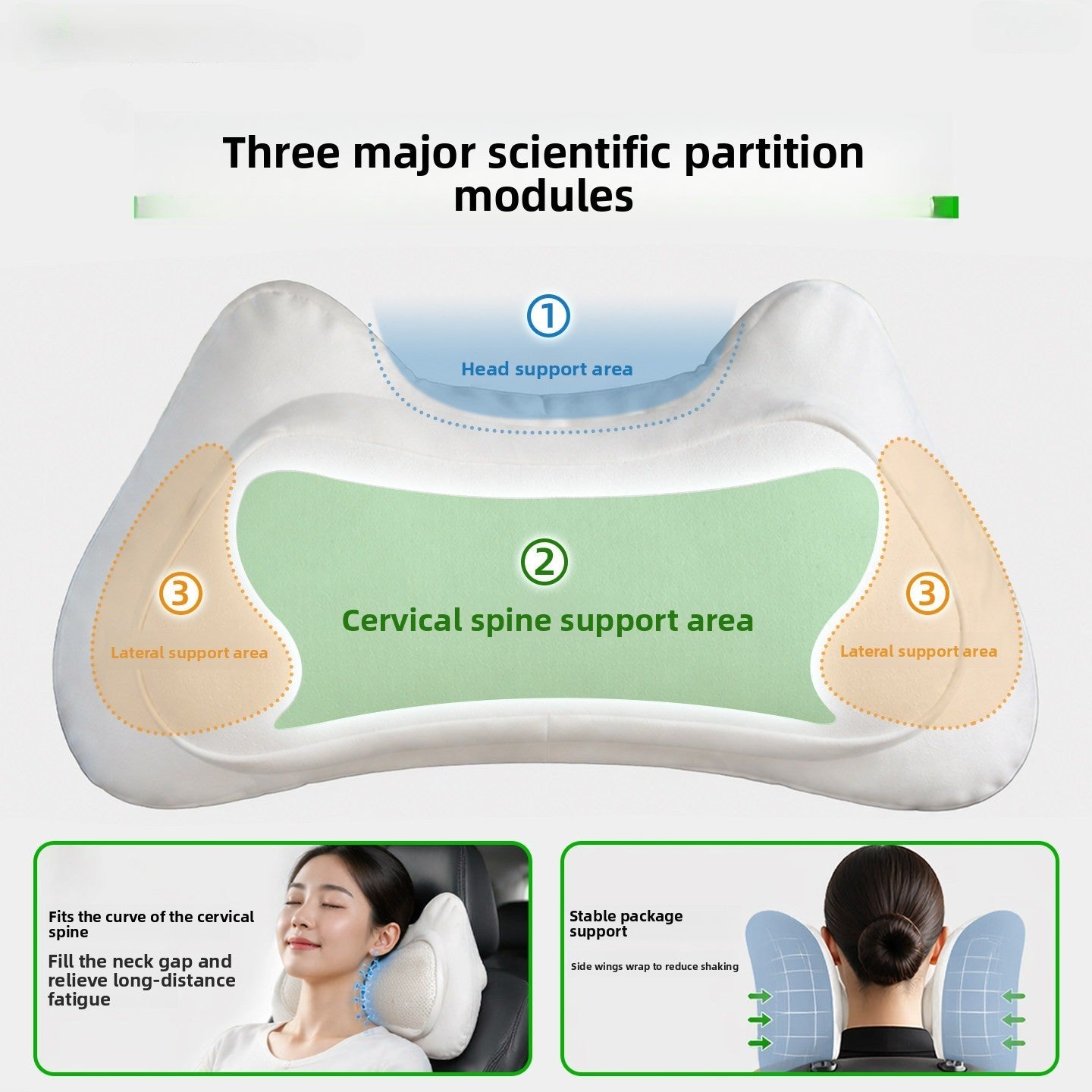 [Aisen] Tesla Model 3/Y 2021-2026 Headrest Back Support Pillow Cushion (  Ergonomic Lumbar Neck Support 1PCS)