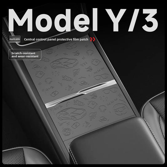 [Aisen] Center Console Wireless Charger Silicone Mat Cover Anti-Slip Charging Pad Dust Protector for Tesla Model Y Juniper Model 3 Highland (Premium Eco-Friendly Liquid Silicone, Electrostatic Matte Black 1PCS)
