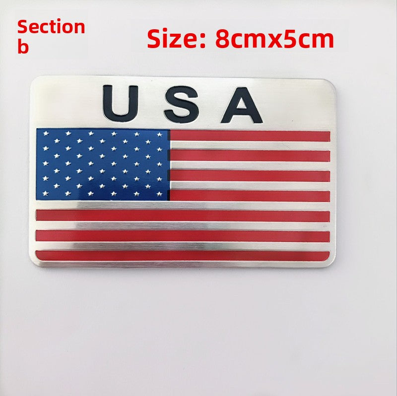 [Aisen] Stars and Stripes Fender Plaque Tactical Patriotic Mascot for All EV SUV Pickup Vehicle Platform