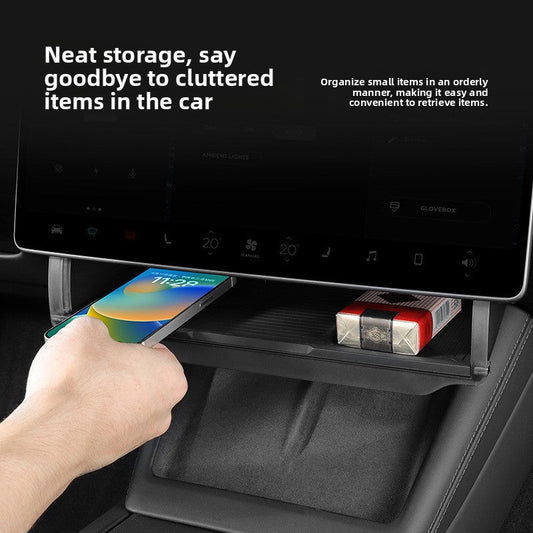 [Aisen] Under-Screen Storage Box Center Console Lower Organizer Tray for Tesla Model 3 Highland Model Y Juniper