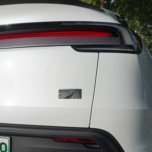[Aisen] Debut Commemorative Tailgate Emblem Badge for Tesla Model Y Juniper (Real Dry Carbon Fiber, Rear Trunk 1-Piece)
