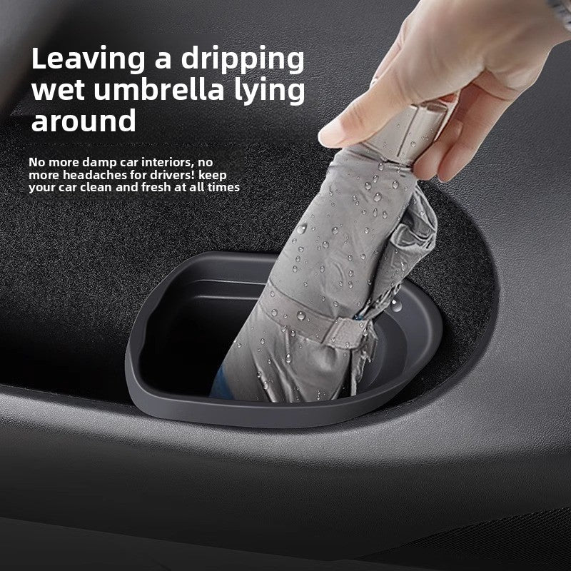 [Aisen] Door Side Organizer Trash Can Leakproof Silicone Storage Bin for Tesla Model 3 Model Y