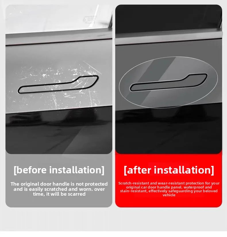 [Aisen] for Tesla Model Y 2021-2026 Door Handle Bowl Protective Film Scratch Resistant TPU Paint Protection Sticker Exterior Anti-Scratch Accessory