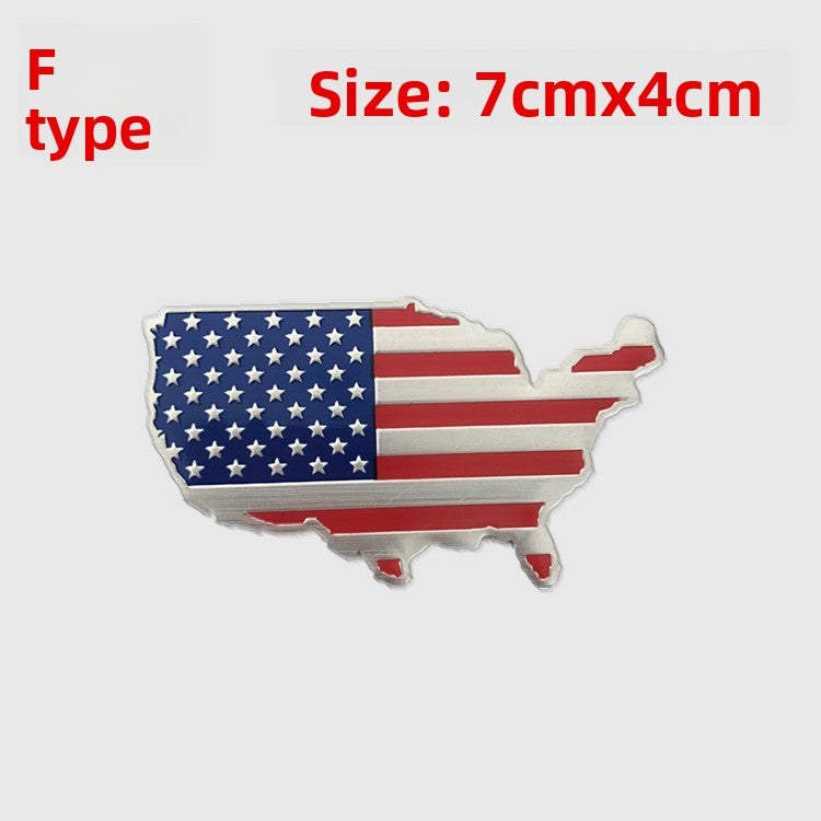 [Aisen] Stars and Stripes Fender Plaque Tactical Patriotic Mascot for All EV SUV Pickup Vehicle Platform