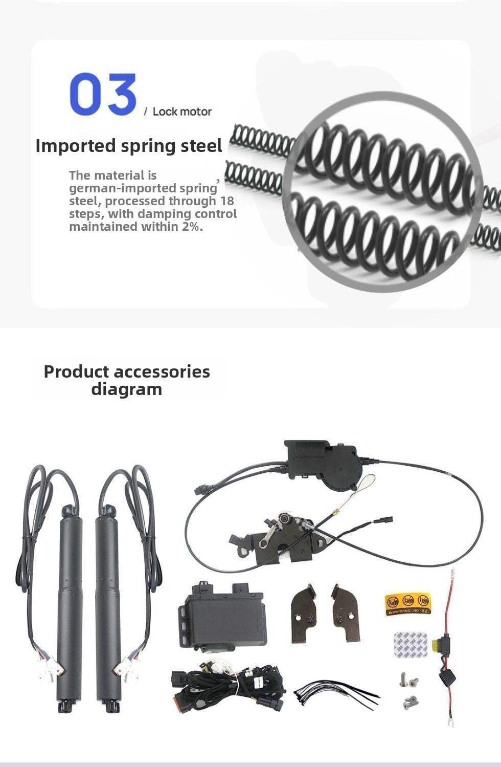 [Aisen] Electric Power Frunk Lift Kit Automatic Struts Smart Control System for Tesla Model Y Juniper 2025+
