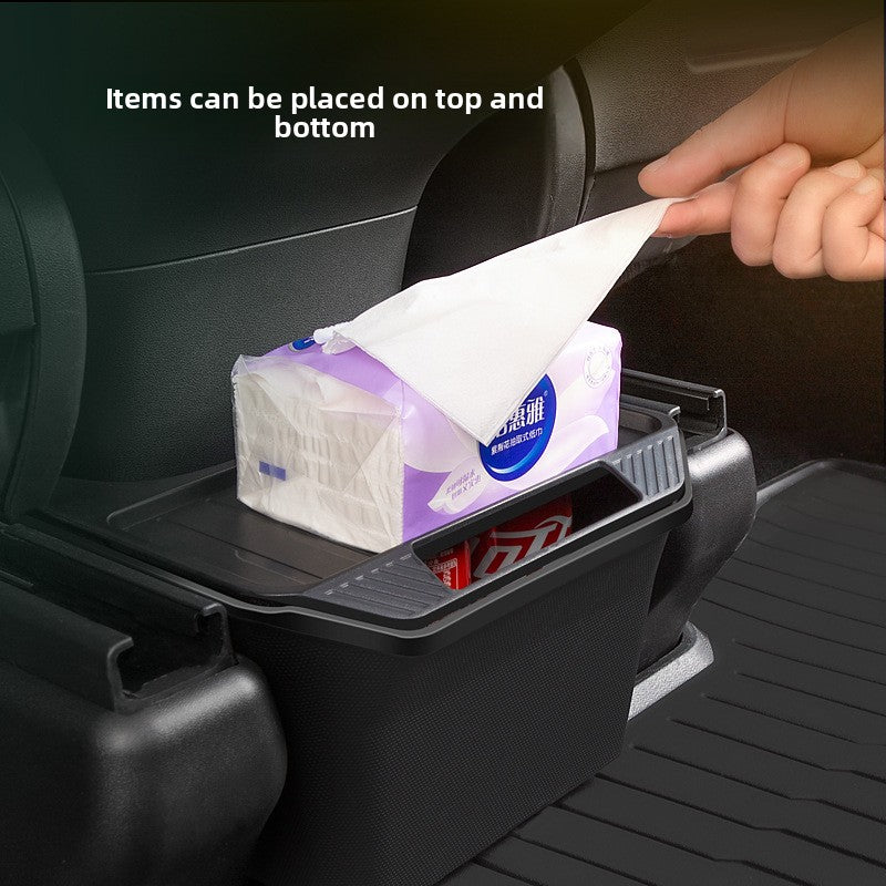 [Aisen] Silicone Under Seat Storage Box & Trash Bin for Tesla Model Y 2021-2024 (Premium Silicone, 1-Pack)