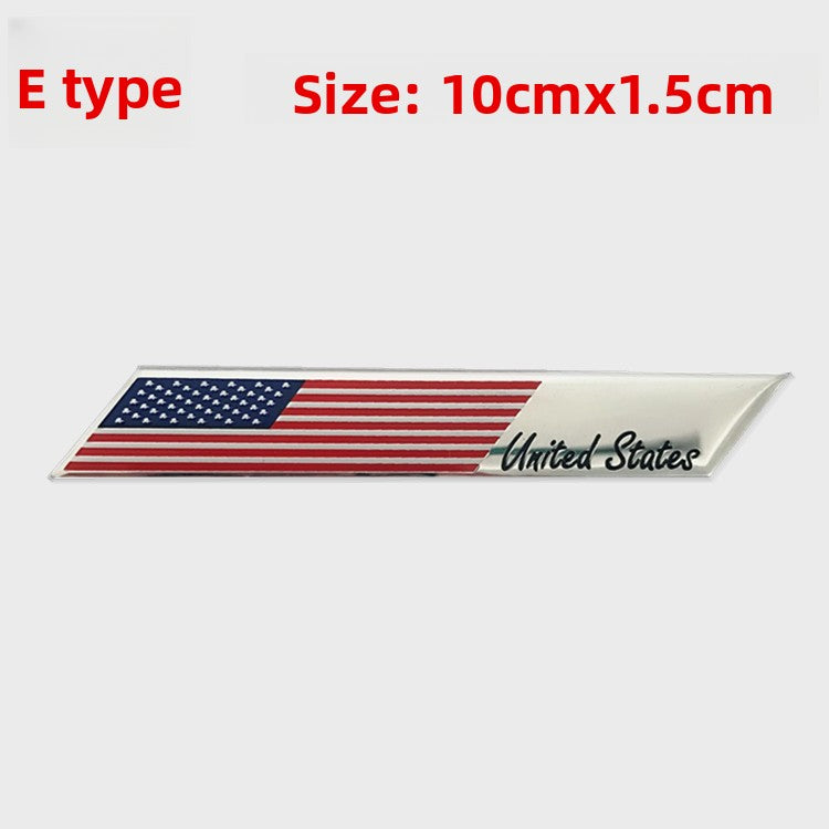 [Aisen] Stars and Stripes Fender Plaque Tactical Patriotic Mascot for All EV SUV Pickup Vehicle Platform
