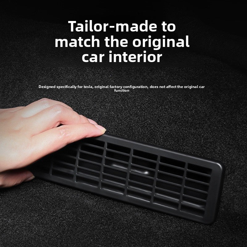 [Aisen] for Tesla Model Y Juniper YL Seat Air Vent Cover Anti-Block Protection Guard ABS Interior Airflow Accessory 2-Piece Set
