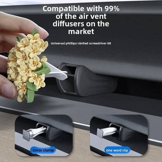 [Aisen] Dashboard Air Vent Aromatherapy Mount Clip Hidden Vent Fragrance Adapter Base for Tesla Model Y Juniper Model 3 Highland (Premium Scratch-Resistant Flexible Polymer, Upgraded 1-Pack)
