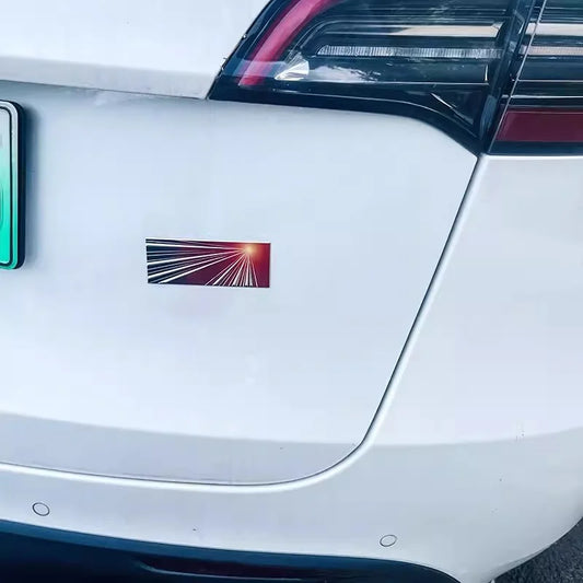 [Aisen] Infinity Mirror Trunk Logo Badge for Tesla Model Y (Premium Space-Time Tunnel Acrylic, 1-Pack)