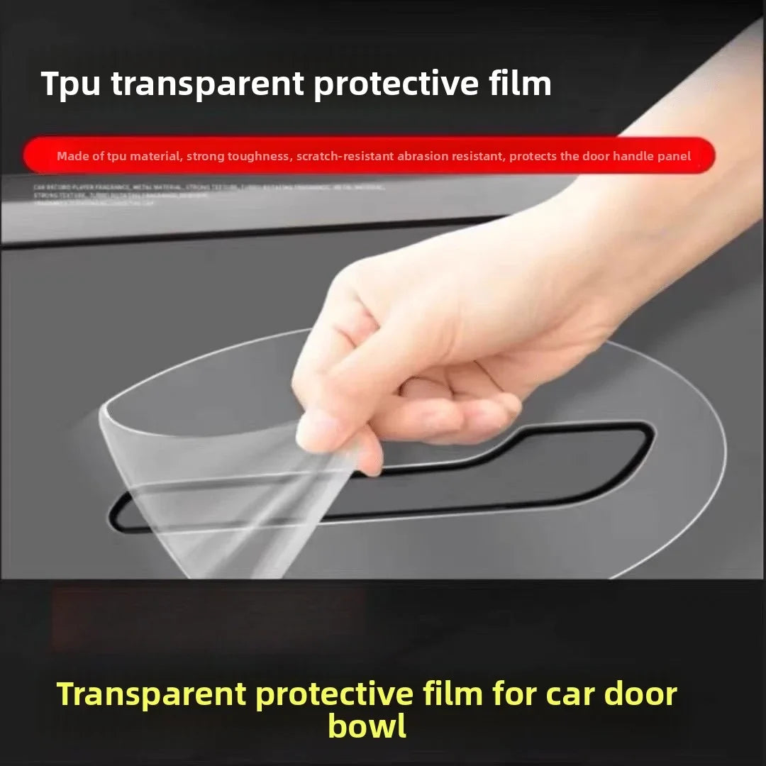 [Aisen] for Tesla Model Y 2021-2026 Door Handle Bowl Protective Film Scratch Resistant TPU Paint Protection Sticker Exterior Anti-Scratch Accessory