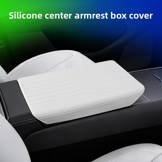 [Aisen] Waterproof Silicone Central Armrest Cover for Tesla Model 3 Highland & Model Y Juniper (Premium Anti-Scratch Seat Protector)
