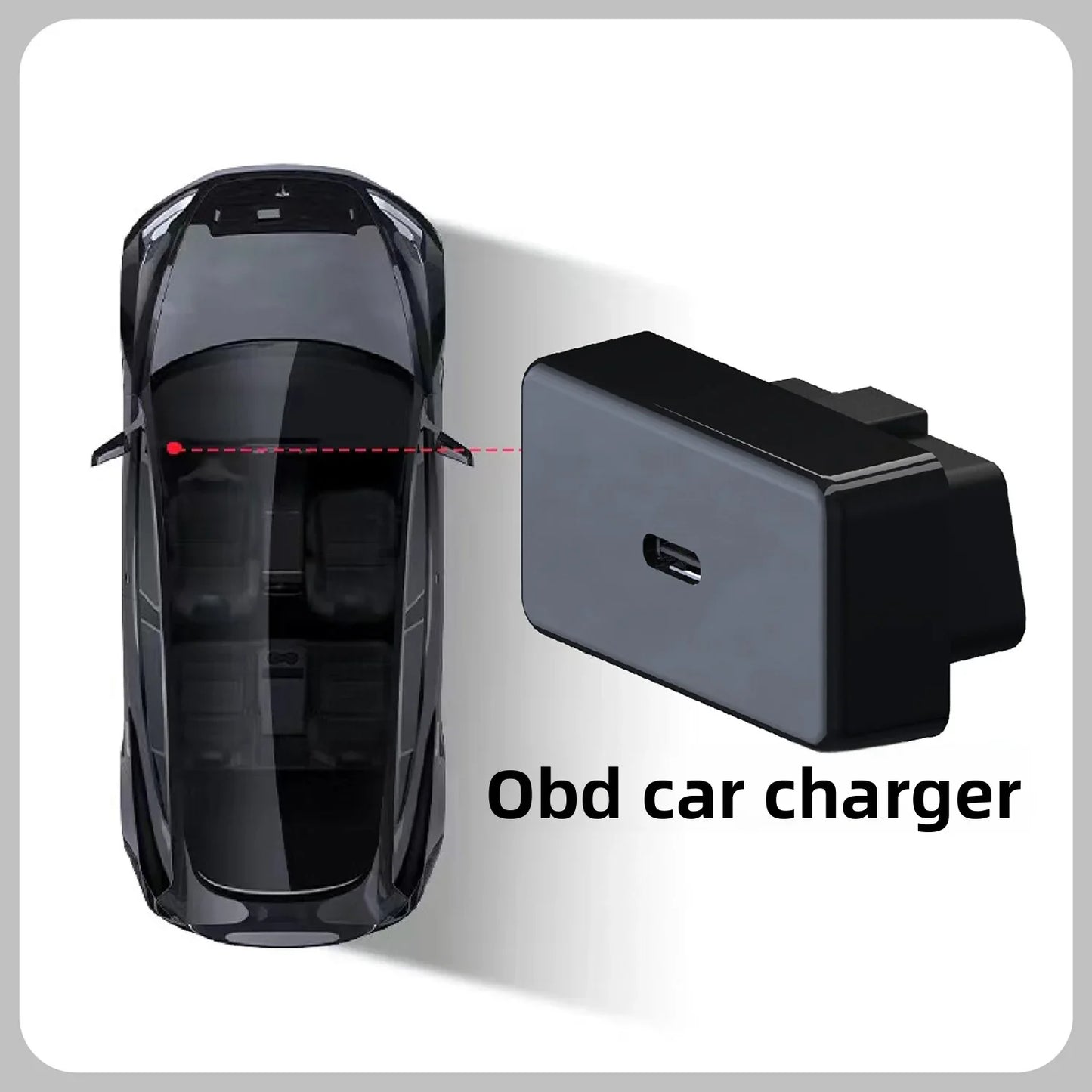 [Aisen] for Tesla Model 3 Model Y OBD Power Adapter Type-C PD Fast Charging Converter Plug Dashboard Charger Expansion Accessory