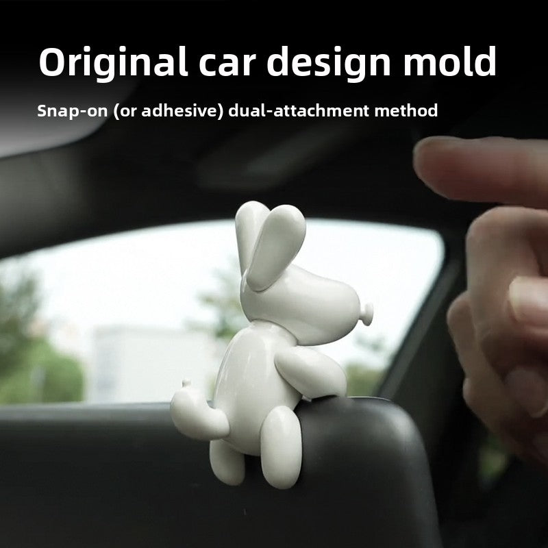 [Aisen] Center Console Screen Mascot Ornament Dashboard Display Toy Figurine for Tesla Model Y  Model 3