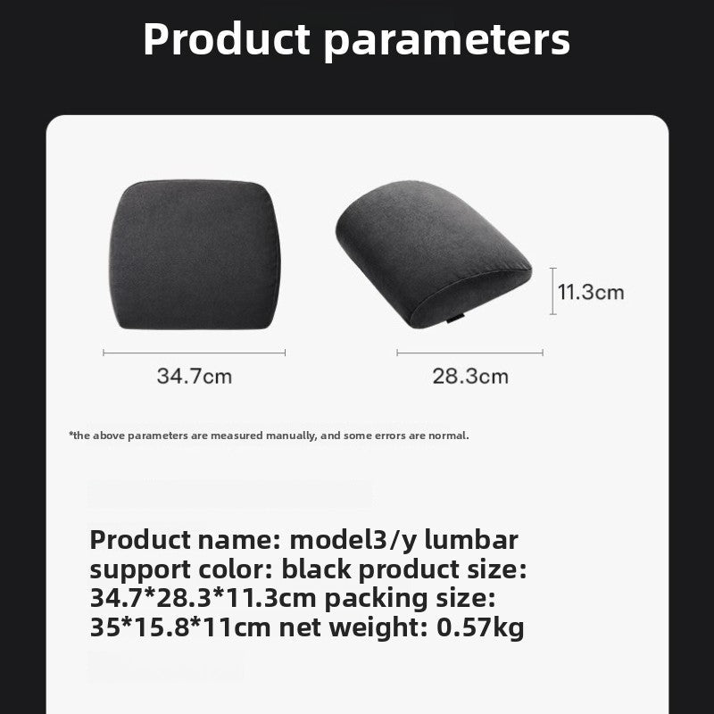 [Aisen] Ergonomic Headrest & Lumbar Support Cushion Set for Tesla Model 3 Model Y All-Season