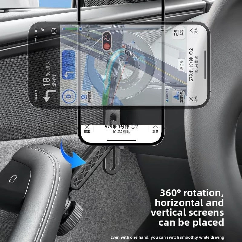 [Aisen] Magnetic Door Handle Phone Holder for Tesla Model Y Juniper & Model 3 Highland (Premium Aircraft Alloy, N52 MagSafe Fit)