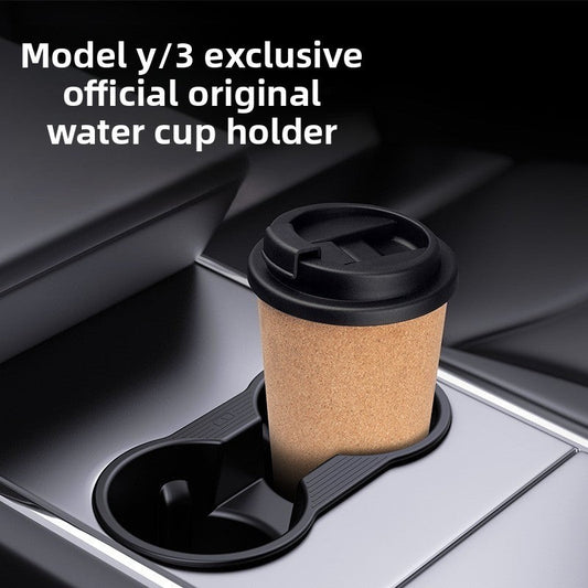 Center Console Cup Holder Insert for Tesla Model 3 Model Y 2021 2022 2023 Anti-Shake Limiter (Premium Liquid Silicone, 1-Pack)