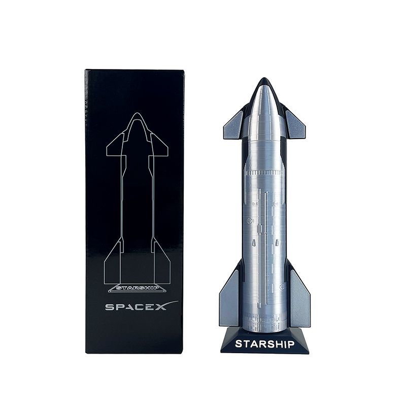 [Aisen] SpaceX Starship 3D Printed Rocket Model Desktop Ornament Handmade PLA Tech Decor Geek Gift for Men