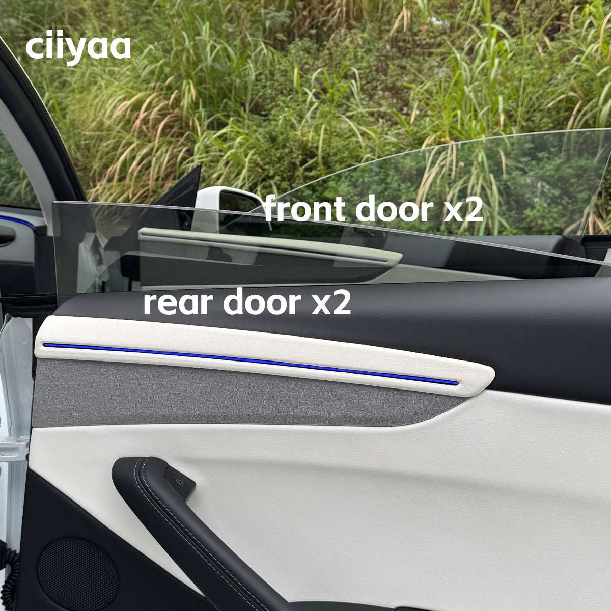 CiiyaaSuede Door Trim for Tesla Model Y Juniper 25+ / Standard 26+