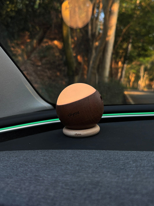 Nature Wood Decor Ambient Light for Tesla — Ball Style