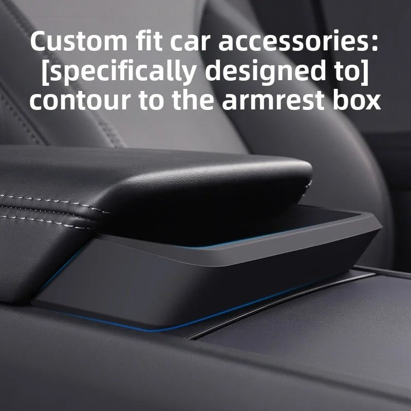 [Aisen] Silicone Center Console & Armrest Storage Tray for Tesla Model Y Juniper 2025+ & Model 3 Highland 2024+ (Premium Silicone, 1-Pack)