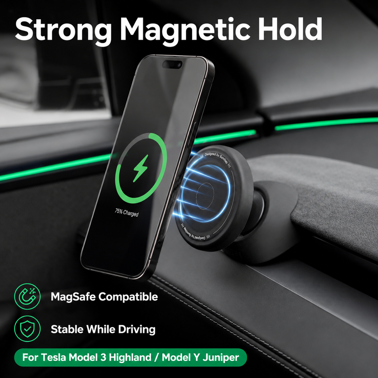 [Aisen] Magnetic Phone Holder for Tesla Model Y Juniper & Model 3 Highland Dashboard Air Vent Mount
