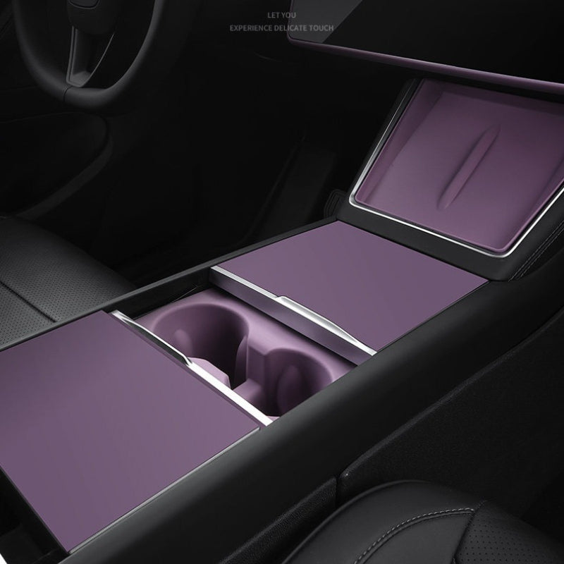 [Aisen] Haze Raspberry Purple Silicone Wireless Charger Mat for Tesla Model Y Juniper & Model 3 Highland (Premium Liquid Silicone, Anti-Slip Dust Protector)