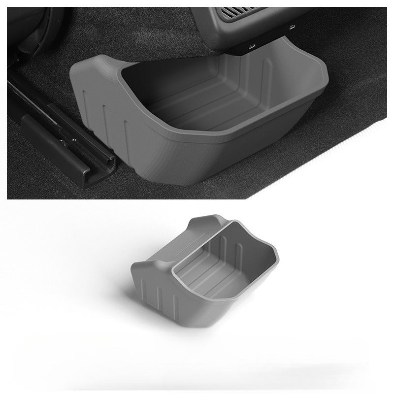 [Aisen] Rear Console Storage Box & Trash Bin Organizer Under-Vent Seatback Garbage Caddy for Tesla Model 3 Highland 2024+( 1-Piece Set)