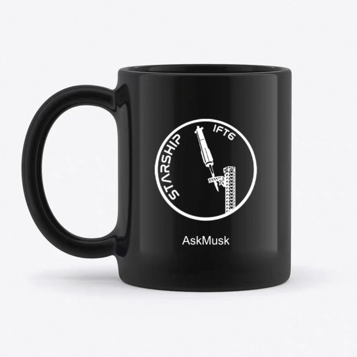 [Aisen] Elon Musk Starship Memorial Mug SpaceX Falcon Rocket Ceramic Coffee Cup Space Enthusiasts Souvenir Gift 350ML