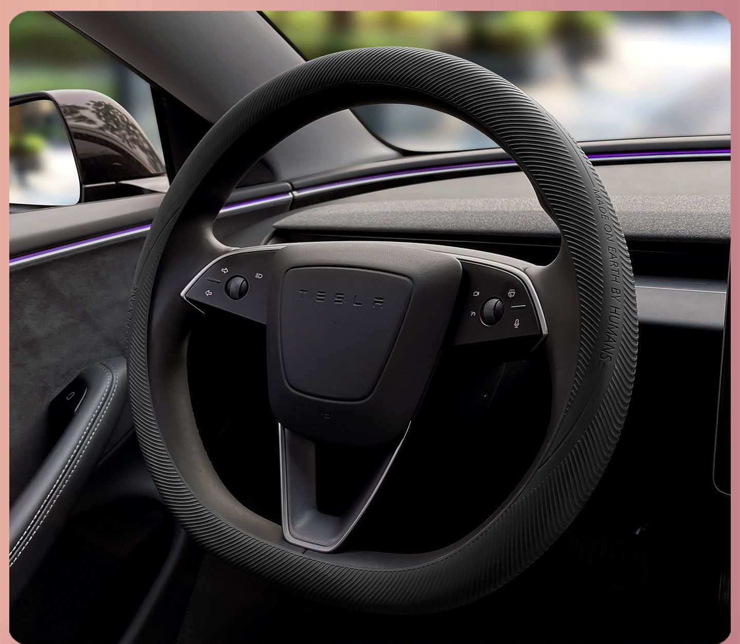 [Aisen] Anti-Slip Silicone Steering Wheel Cover for Tesla Model 3 Highland & Model Y Juniper (1-Pack)