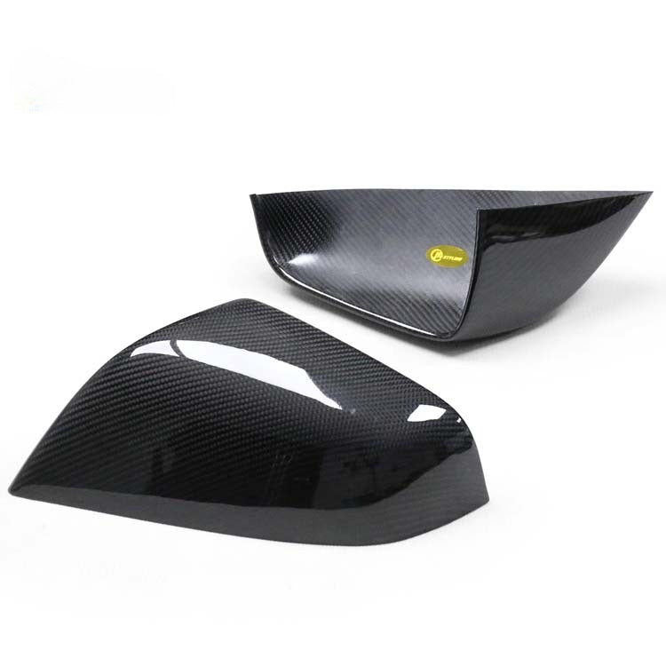 [Aisen] Side Rearview Mirror Covers Caps Overlay for Tesla Model 3 2021-2023 (Premium Real Dry Carbon Fiber, Aerodynamic 2-Piece Set)