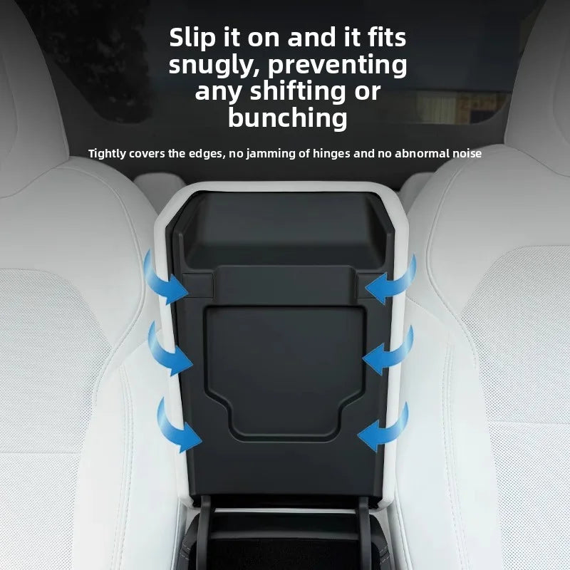 [Aisen] Center Console Armrest Cover Box Lid Protector for Tesla Model Y Juniper Model 3 Highland (, Anti-Scratch 1-Pack)
