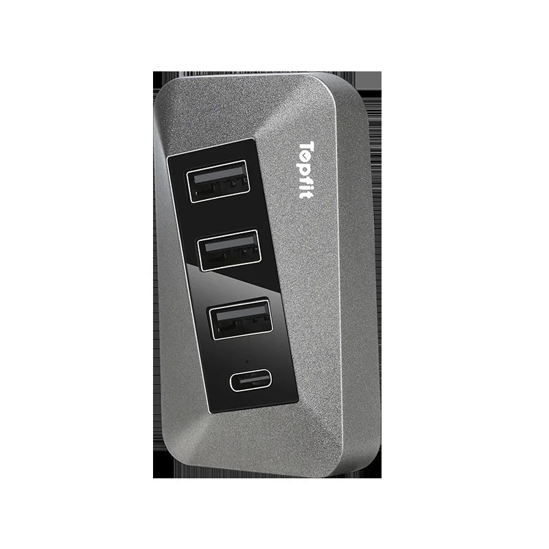[Aisen] Glove Box Docking Station USB Hub Data Transmission Adapter for Tesla Model Y Model 3 (Premium Anodized Aluminum Alloy, Sentry Mode Fast Charging 1-Pack)